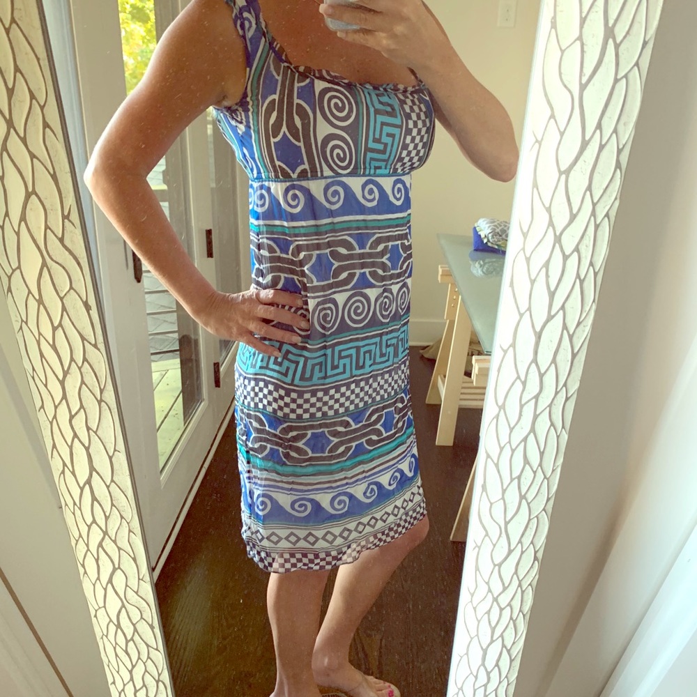 DVF Black and Blue dress